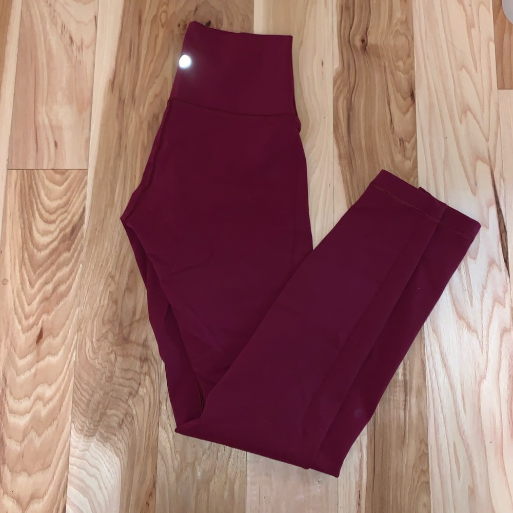 High wasted Dark red lululemon leggings